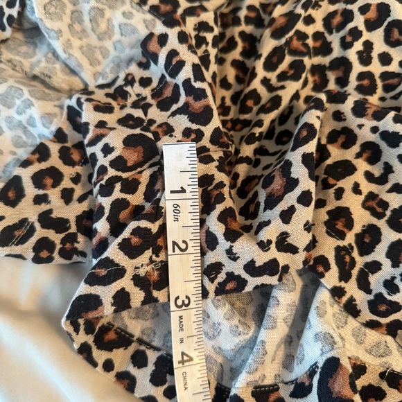 Jolt Women's Size XL Leopard Print Linen Blend Paperbag Tie Waist Casual Shorts - Picture 6 of 8